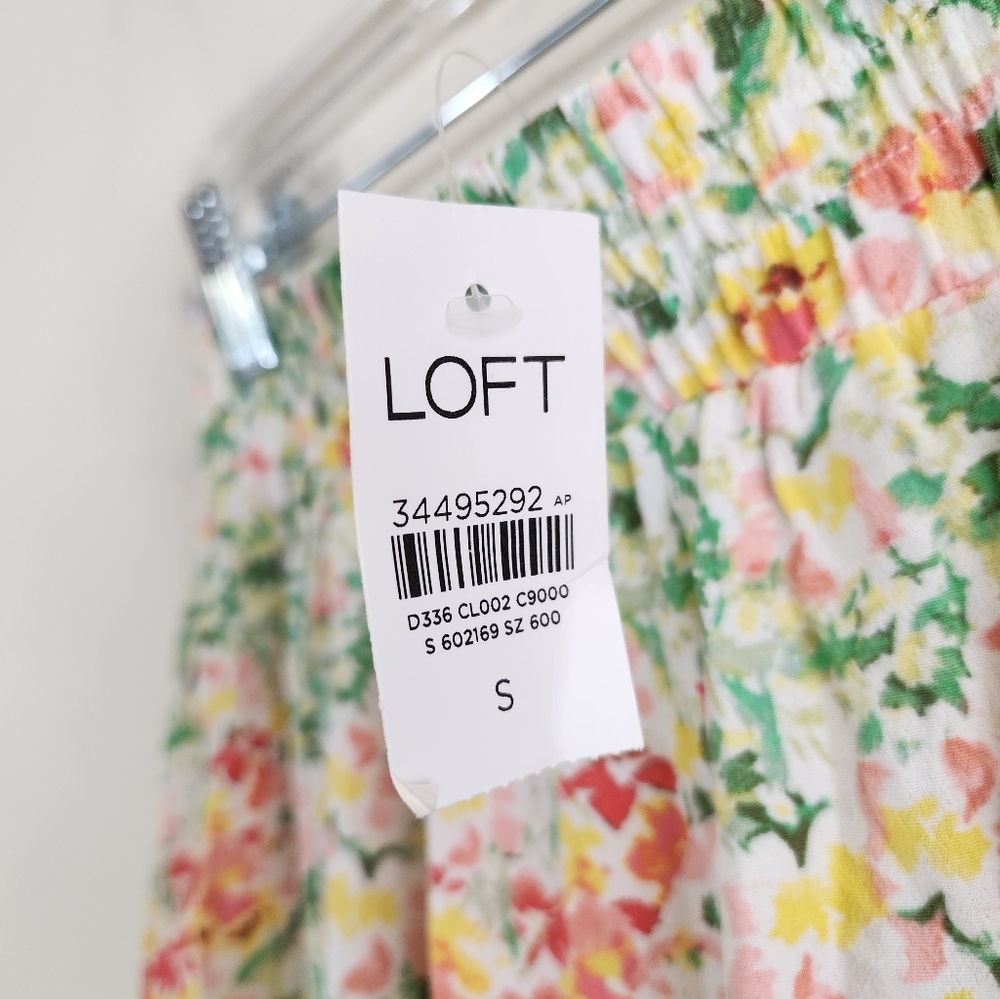 LOFT Floral Ruffle Skirt - Multicolor - Picture 8 of 8